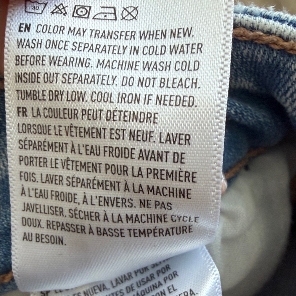 American Eagle High waisted Distressed Blue Skinny Jeans size 000 - Picture 13 of 15